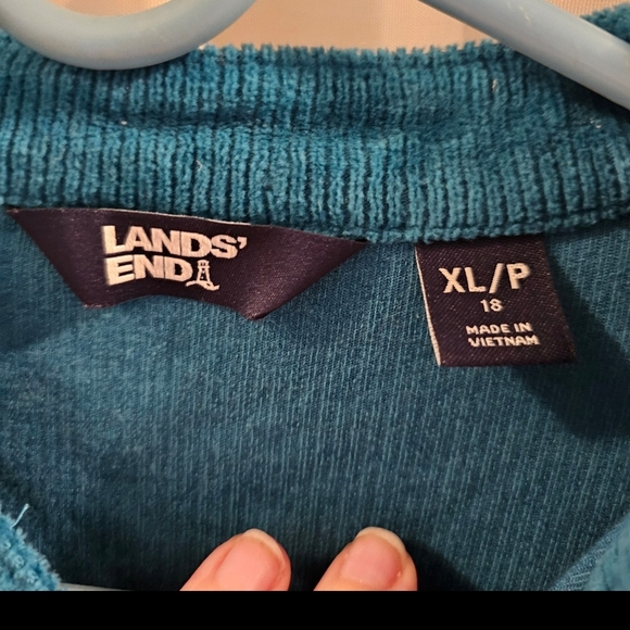 Lands' End Teal Corduroy Shirt - Picture 5 of 5
